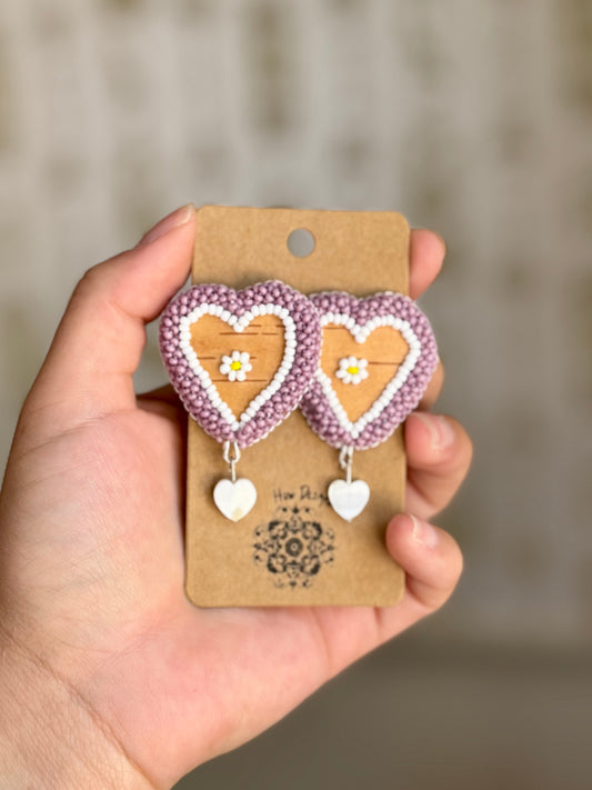 Birch Bark with Pearl Hearts