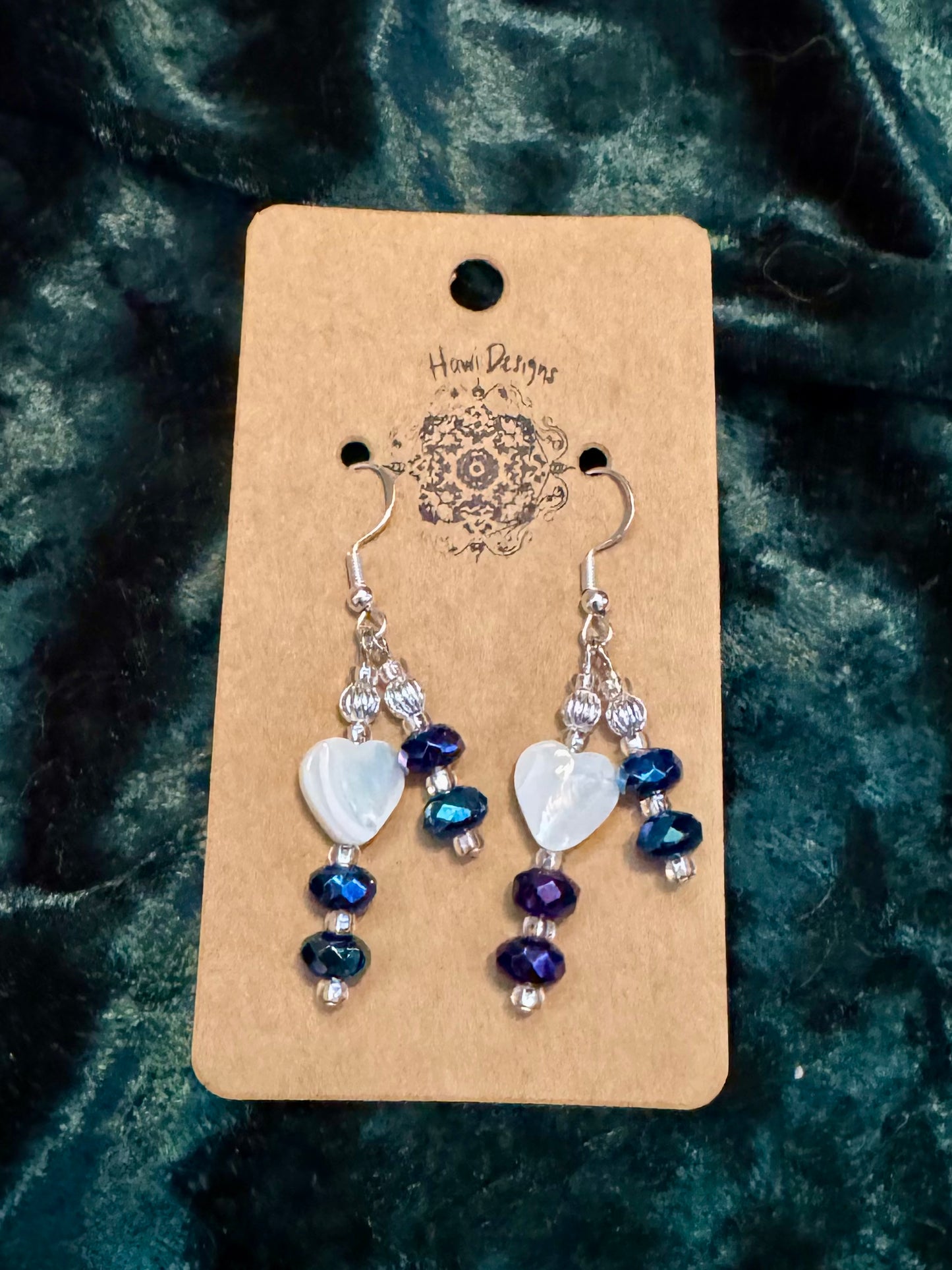 Blue & White - Mother of Pearl Earrings