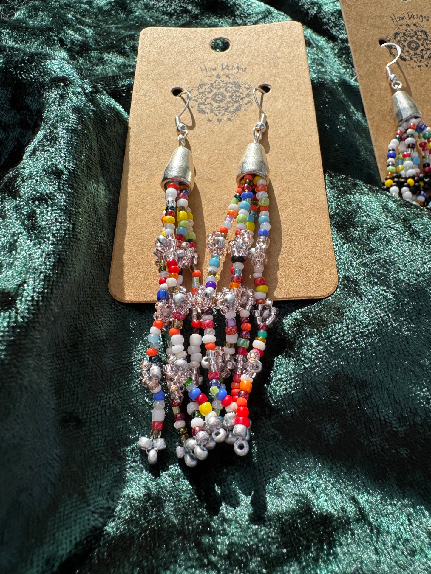 Solgel Brown Daisies - Bead Soup Earrings